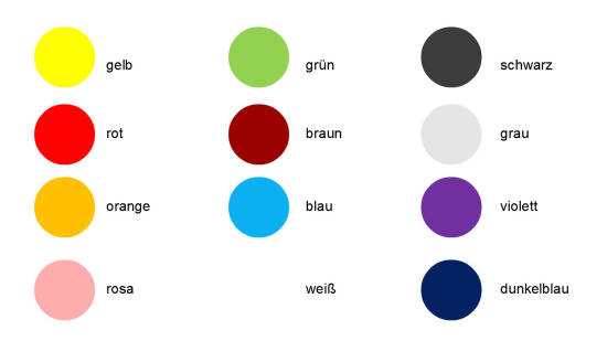 podstawowe kolory po niemiecku